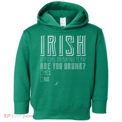 Irish Official Drinking Team Are You Drunk Toddler Hoodie