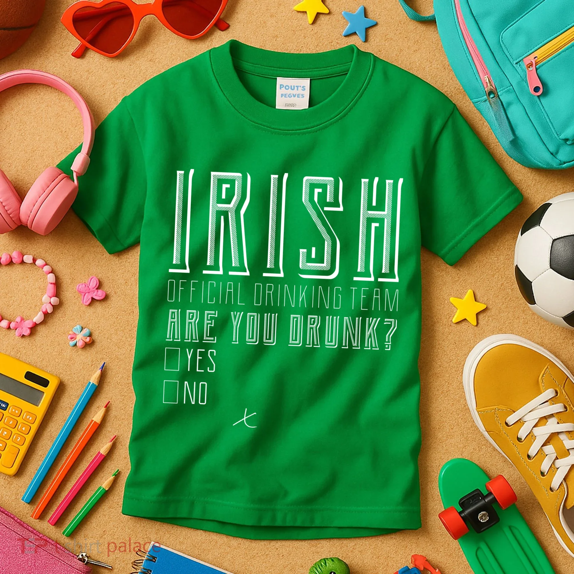 Irish Official Drinking Team Are You Drunk Kids T-Shirt