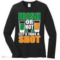 Irish Or Not Let's Take A Shot  Women's Long Sleeve Shirt thumb 0