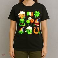 Irish Party Favors Festive St. Patrick's Day Mashup T-Shirt thumb 4