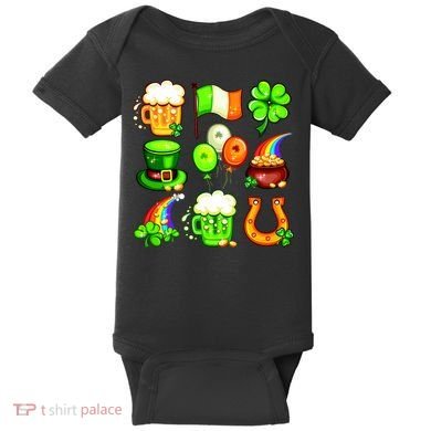 Irish Party Favors Festive St. Patrick's Day Mashup Baby Bodysuit