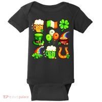 Irish Party Favors Festive St. Patrick's Day Mashup Baby Bodysuit thumb 0