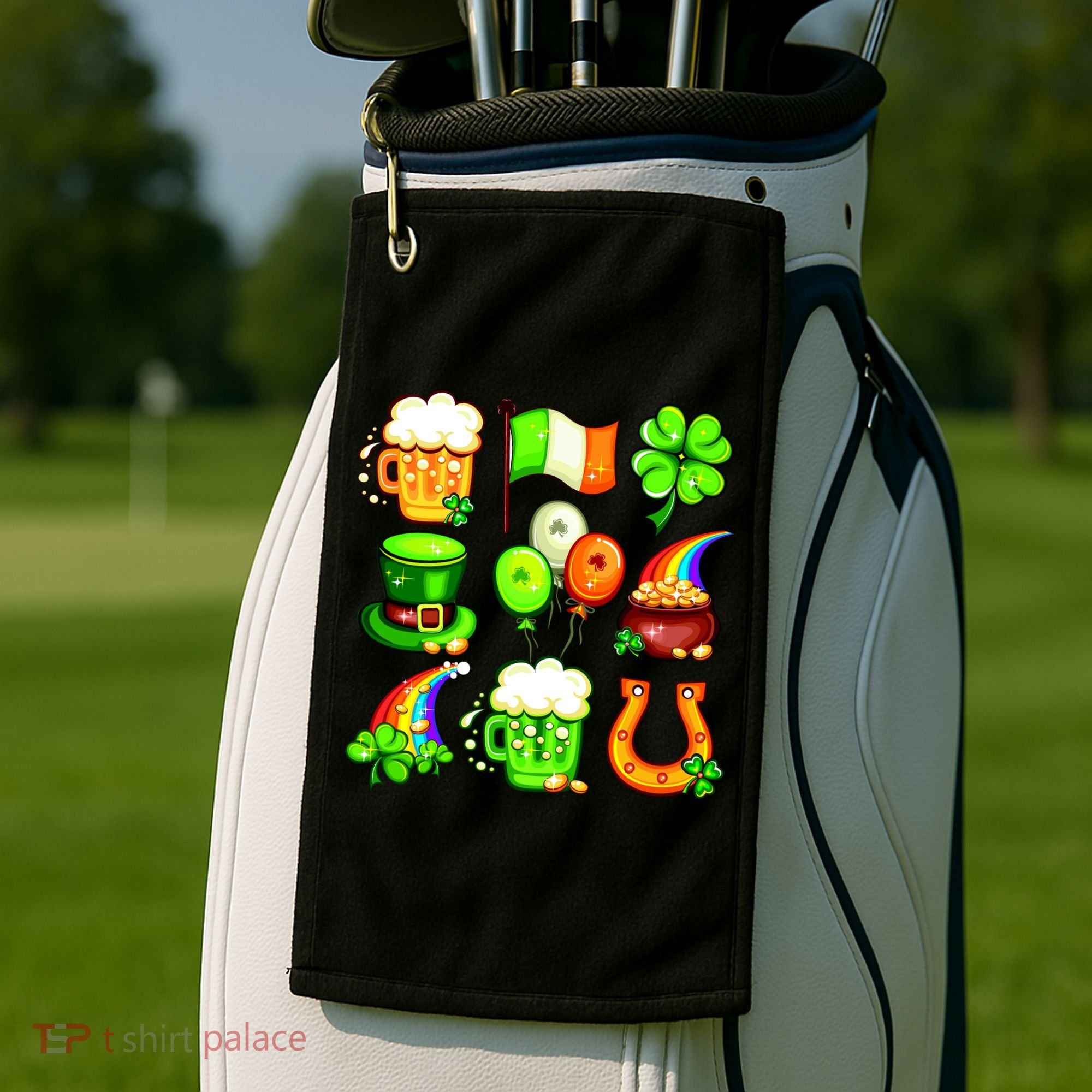 Irish Party Favors Festive St. Patrick's Day Mashup Golf Towel