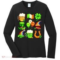 Irish Party Favors Festive St. Patrick's Day Mashup Women's Long Sleeve Shirt thumb 0