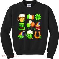 Irish Party Favors Festive St. Patrick's Day Mashup Kids Sweatshirt thumb 0