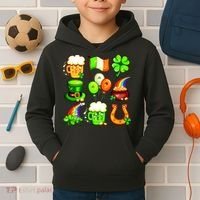 Irish Party Favors Festive St. Patrick's Day Mashup Kids Hoodie thumb 2