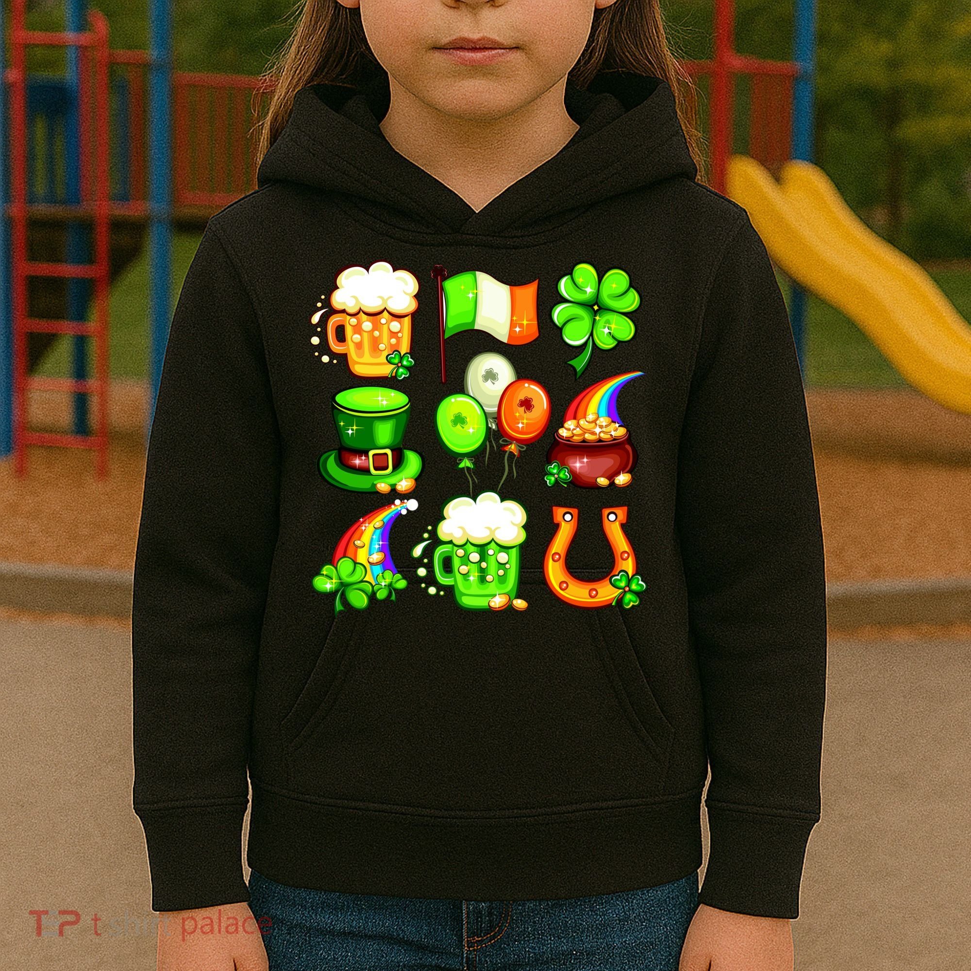 Irish Party Favors Festive St. Patrick's Day Mashup Kids Hoodie