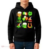 Irish Party Favors Festive St. Patrick's Day Mashup Kids Hoodie thumb 4