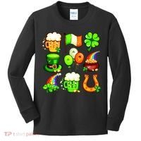 Irish Party Favors Festive St. Patrick's Day Mashup Kids Long Sleeve Shirt thumb 0