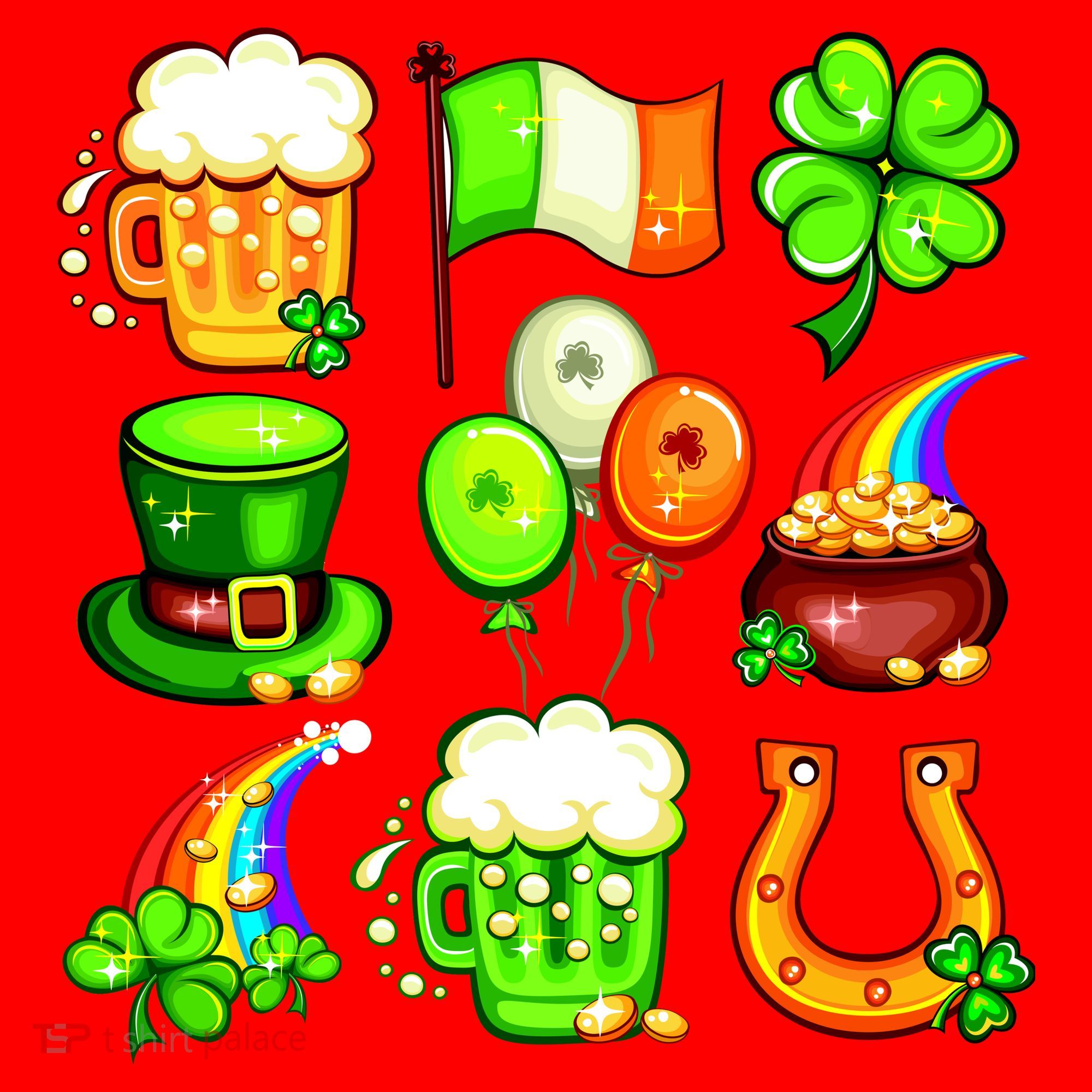 Irish Party Favors Festive St. Patrick's Day Mashup Santa Hat