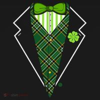 Irish Party Tuxedo USA-Made Doggie Bandana thumb 2