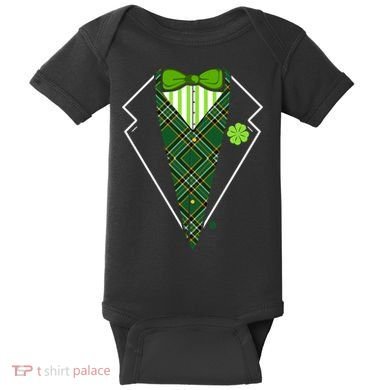 Irish Party Tuxedo Baby Bodysuit