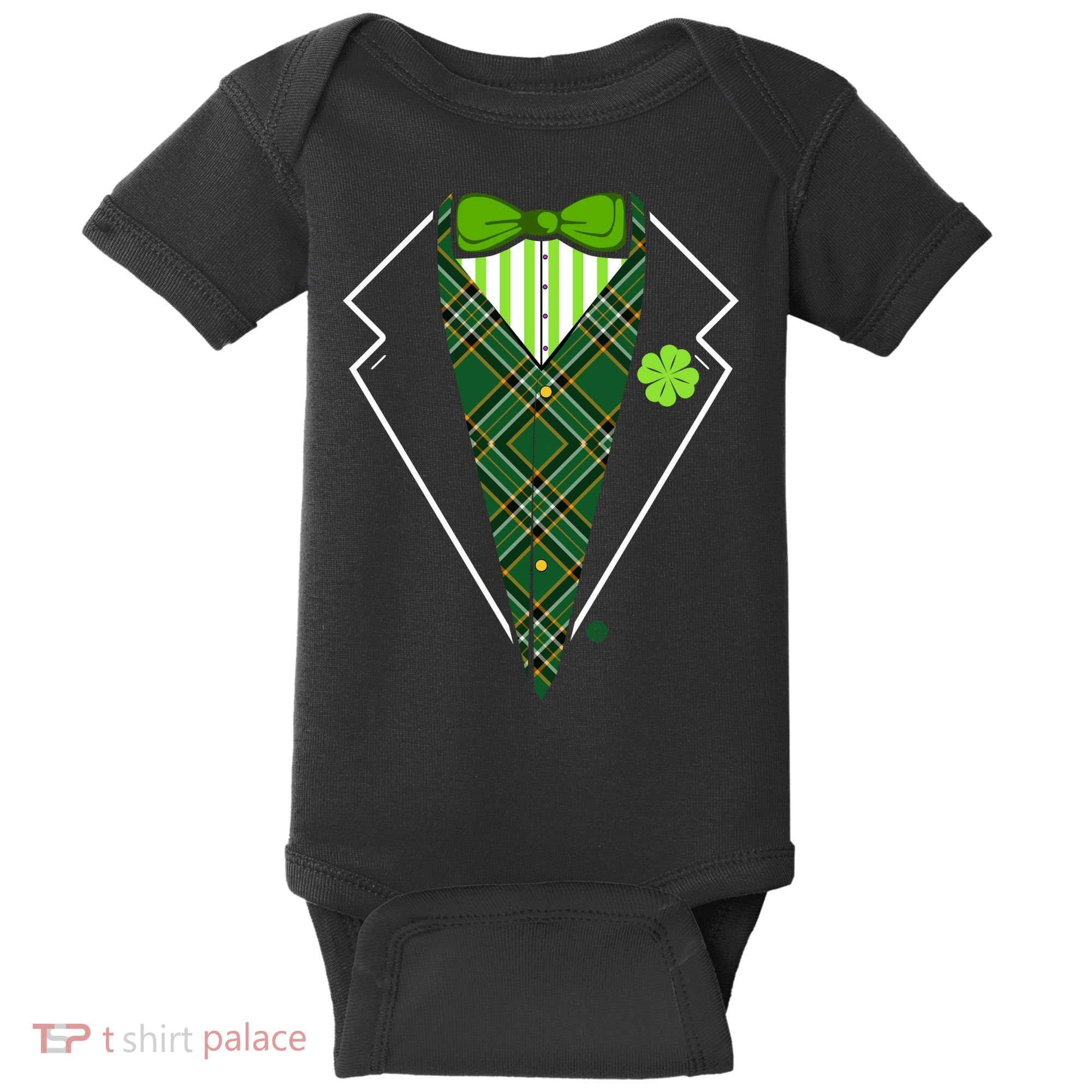Irish Party Tuxedo Baby Bodysuit