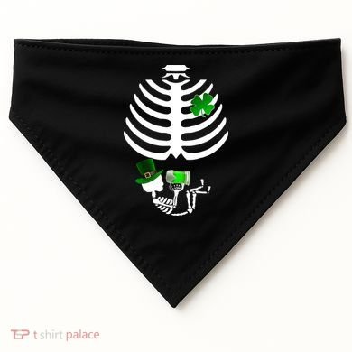 Irish Pregnant Skeleton Baby Beer USA-Made Doggie Bandana