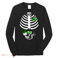 Irish Pregnant Skeleton Baby Beer Long Sleeve Shirt thumb 0