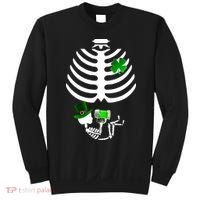 Irish Pregnant Skeleton Baby Beer Sweatshirt thumb 0