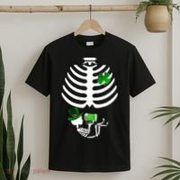 Irish Pregnant Skeleton Baby Beer T-Shirt thumb 2