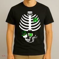 Irish Pregnant Skeleton Baby Beer T-Shirt thumb 3