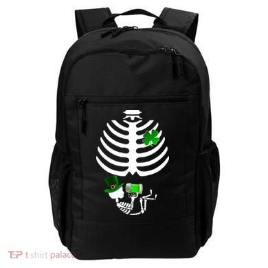 Irish Pregnant Skeleton Baby Beer Backpack