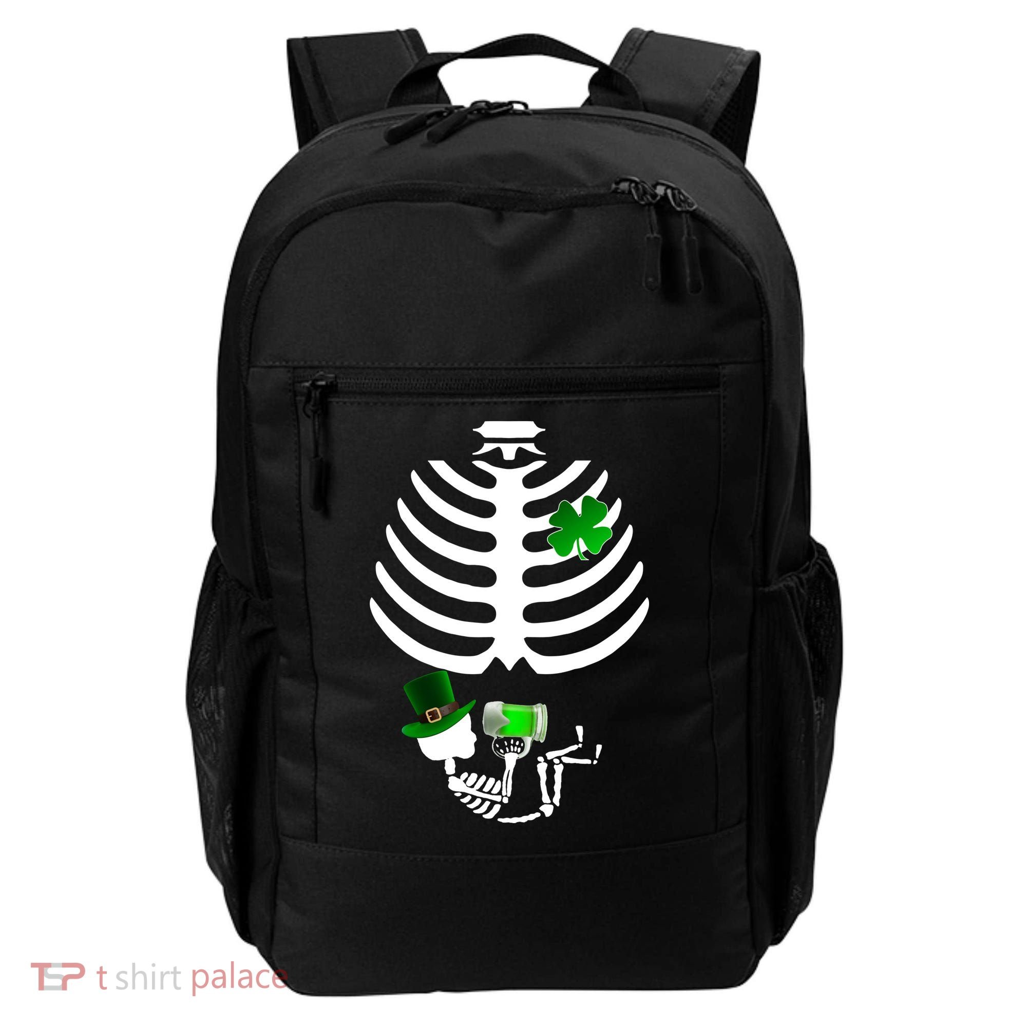 Irish Pregnant Skeleton Baby Beer Backpack