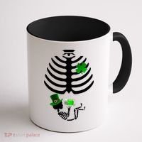 Irish Pregnant Skeleton Baby Beer Coffee Mug thumb 1