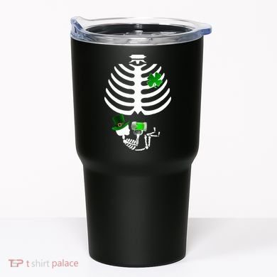 Irish Pregnant Skeleton Baby Beer Tumbler