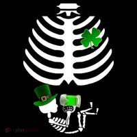 Irish Pregnant Skeleton Baby Beer Ornament thumb 1