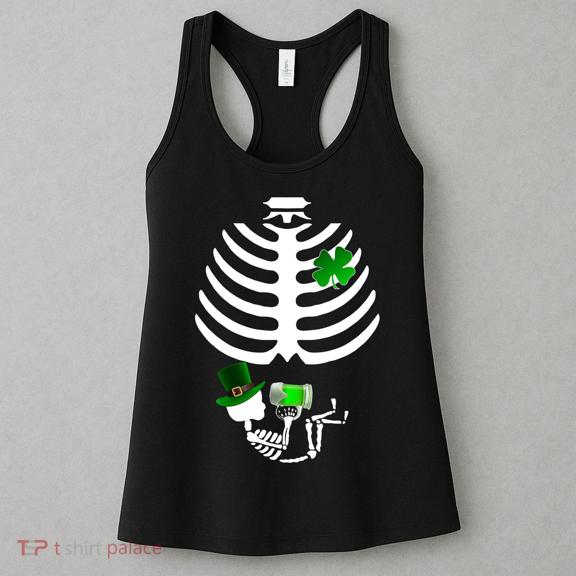 Irish Pregnant Skeleton Baby Beer Women's Tank Top