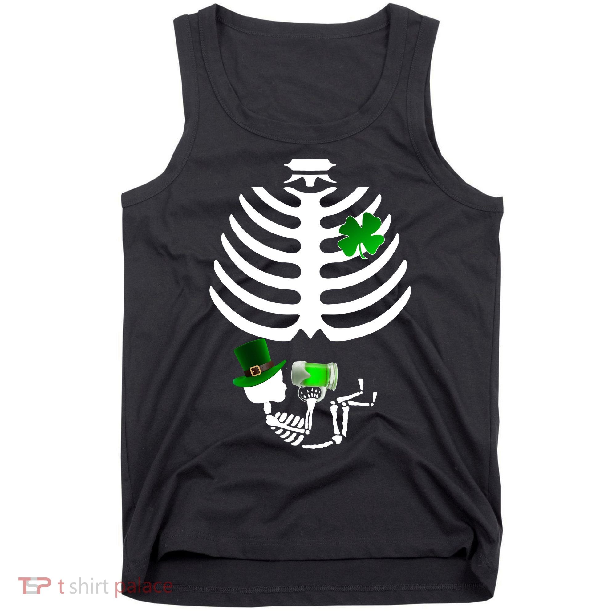 Irish Pregnant Skeleton Baby Beer Tank Top