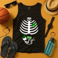 Irish Pregnant Skeleton Baby Beer Tank Top thumb 4