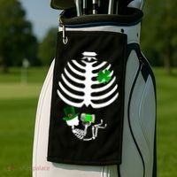 Irish Pregnant Skeleton Baby Beer Golf Towel thumb 2