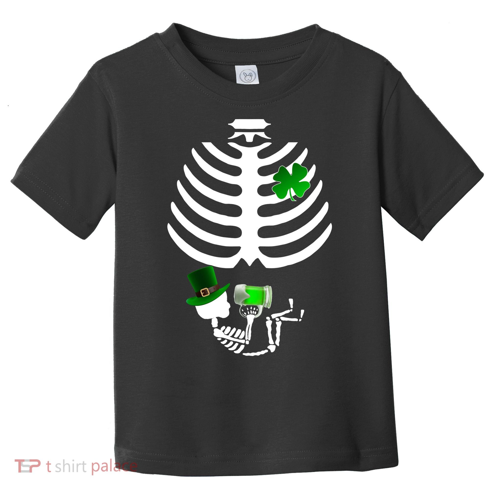 Irish Pregnant Skeleton Baby Beer Toddler T-Shirt