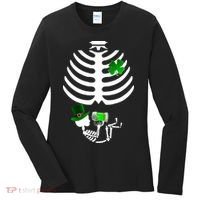 Irish Pregnant Skeleton Baby Beer Women's Long Sleeve Shirt thumb 0