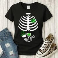Irish Pregnant Skeleton Baby Beer Women's T-Shirt thumb 3