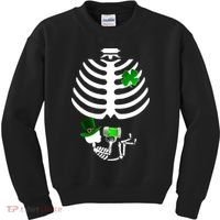 Irish Pregnant Skeleton Baby Beer Kids Sweatshirt thumb 0