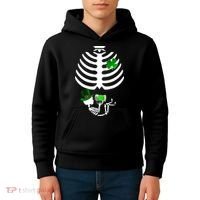 Irish Pregnant Skeleton Baby Beer Kids Hoodie thumb 4