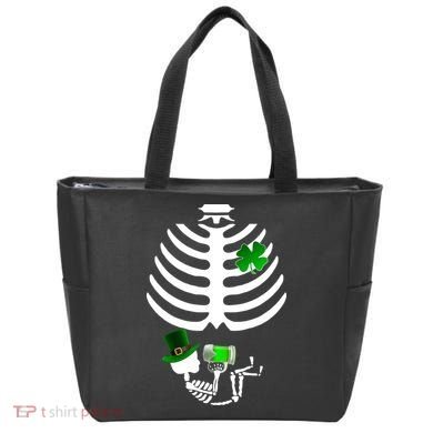 Irish Pregnant Skeleton Baby Beer Tote Bag