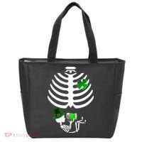 Irish Pregnant Skeleton Baby Beer Tote Bag thumb 0