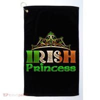 Irish Princess Crown St. Patrick's Day Golf Towel thumb 0