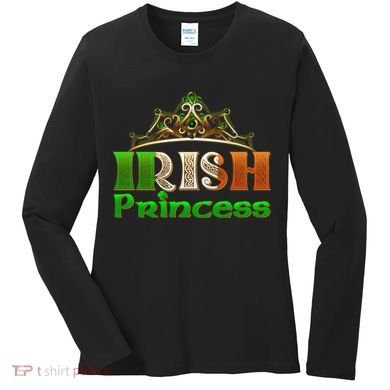 Irish Princess Crown St. Patrick's Day Women's Long Sleeve Shirt