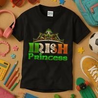 Irish Princess Crown St. Patrick's Day Kids T-Shirt thumb 3
