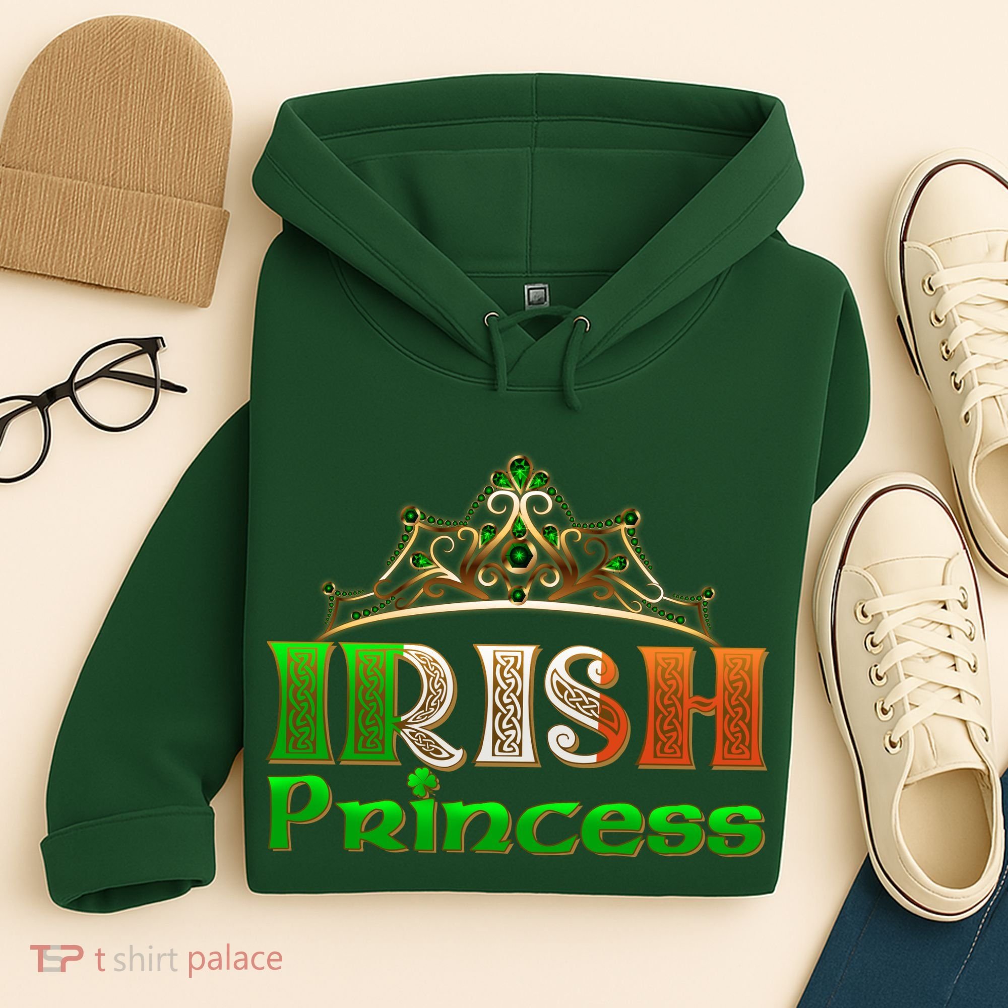 Irish Princess Crown St. Patrick's Day Hoodie