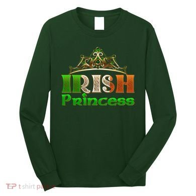 Irish Princess Crown St. Patrick's Day Long Sleeve Shirt