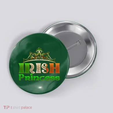 Irish Princess Crown St. Patrick's Day Button