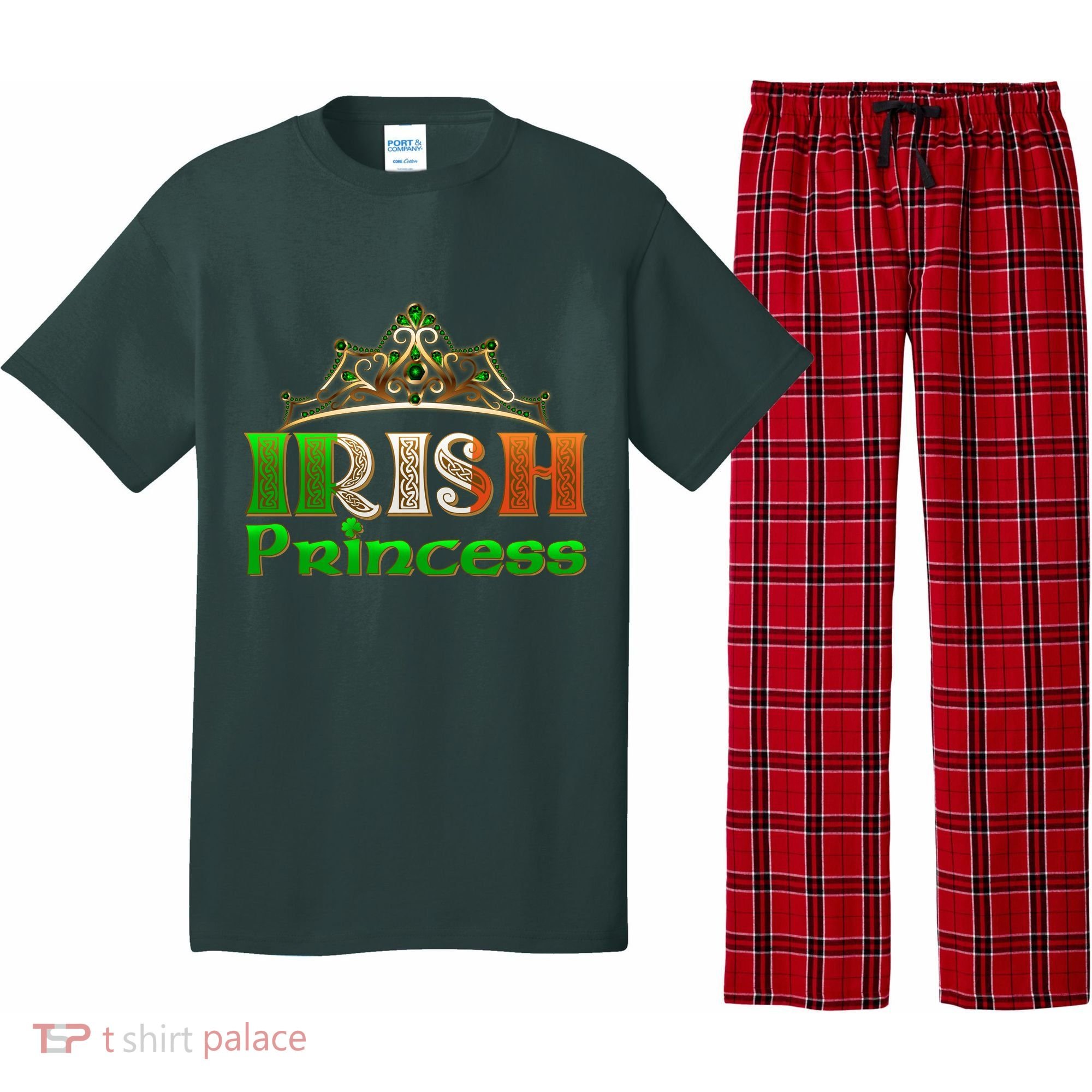 Irish Princess Crown St. Patrick's Day Pajama Set