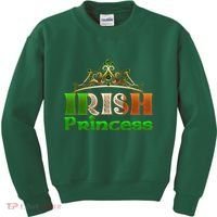 Irish Princess Crown St. Patrick's Day Kids Sweatshirt thumb 0