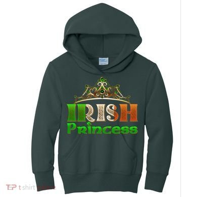 Irish Princess Crown St. Patrick's Day Kids Hoodie