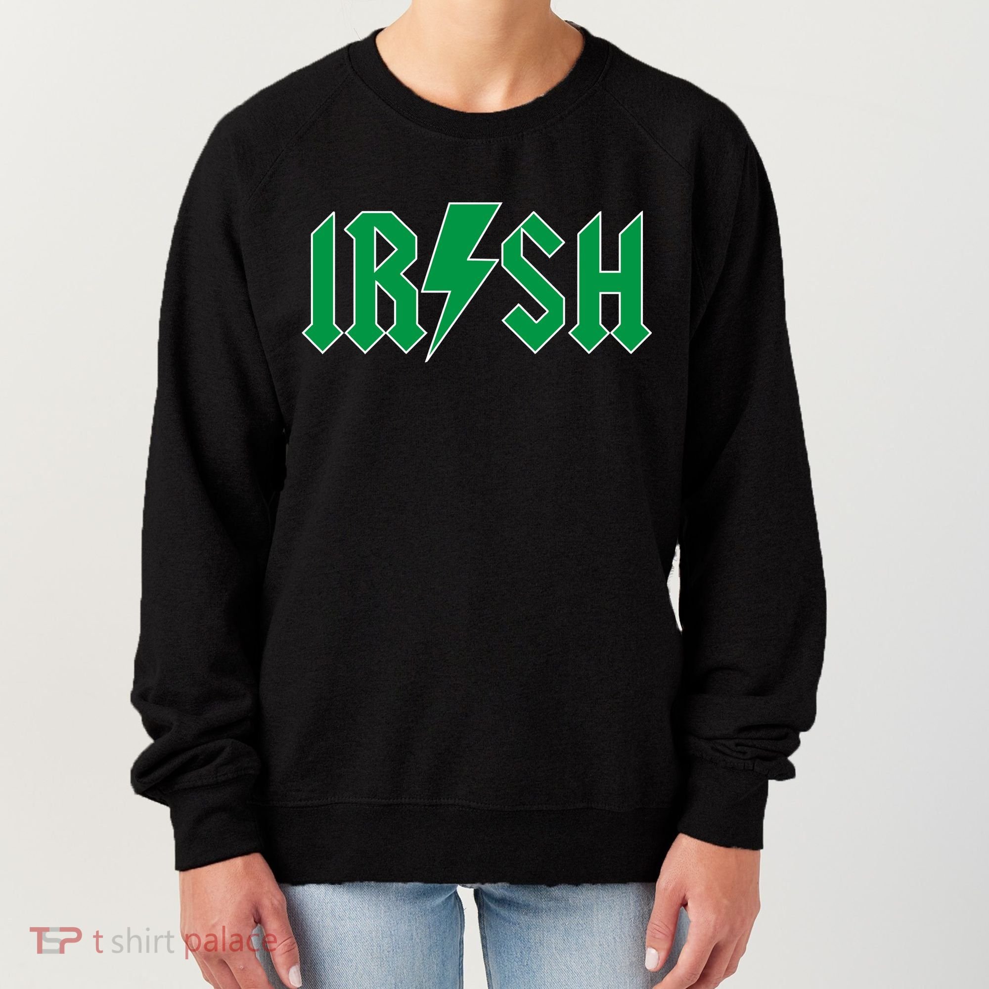 Irish Rocks Logo Music Parody St Patricks Day Women's Sweatshirt