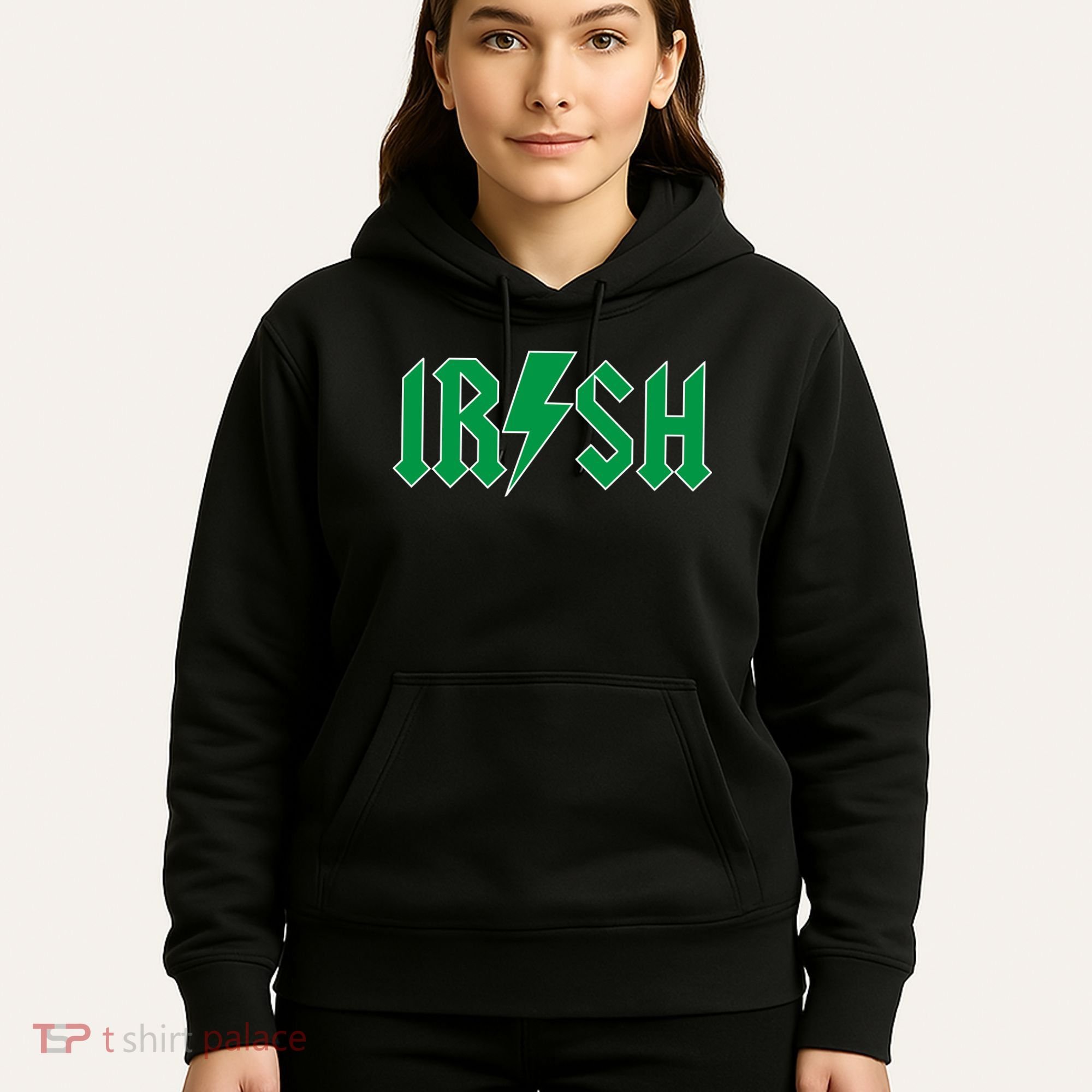 Irish Rocks Logo Music Parody St Patricks Day Hoodie