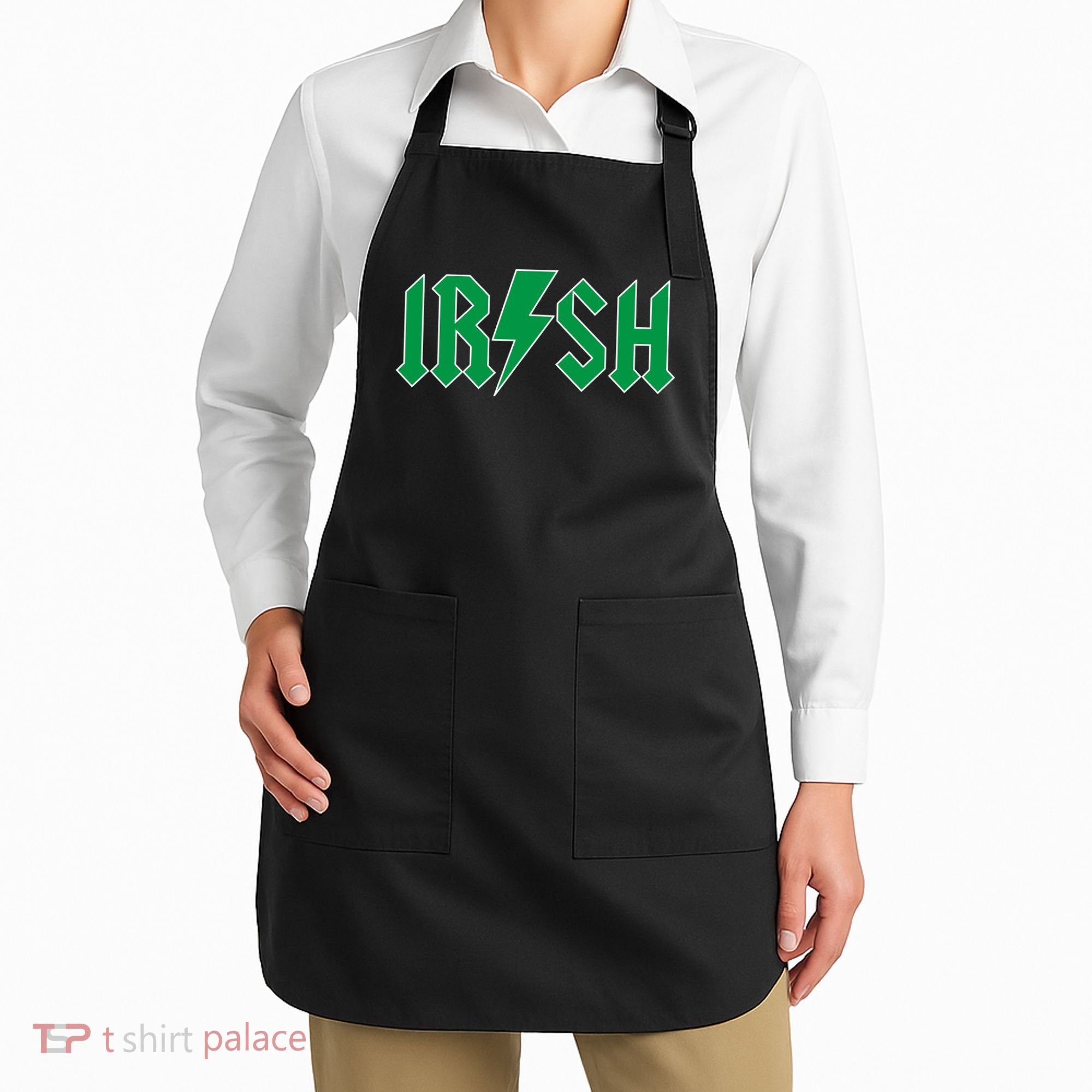 Irish Rocks Logo Music Parody St Patricks Day Apron